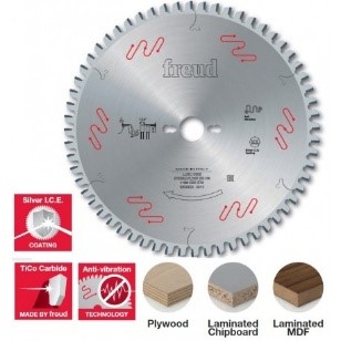 FREUD LAMA CIRCOLARE PER TRONCATRICE, BANCO SEGA O SQUADRATRICE: Diametro 250 x 3,2 x Foro 30 Z. 48 HDF